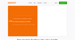 Desktop Screenshot of getharvest.com
